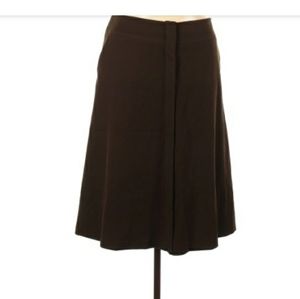Lafayette 148 NY Brown Wool Blend Skirt 14…